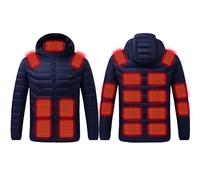 2024 Veste Chauffante USB Hommes Femmes Doudoune Manteau Chauffant Électrique Lavable avec 3 Niveaux de Chauffage et 15 Zones Chauffage pour Ski Plein Air Randonnée Hiver Moto Chasse Camping