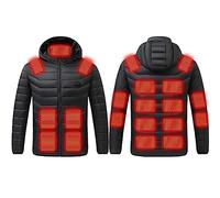 2024 Veste Chauffante USB Hommes Femmes Doudoune Manteau Chauffant Électrique Lavable avec 3 Niveaux de Chauffage et 15 Zones Chauffage pour Ski Plein Air Randonnée Hiver Moto Chasse Camping