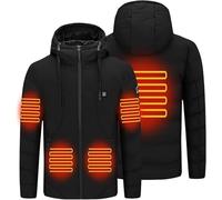 2024 Veste Chauffante USB Hommes Femmes Doudoune Manteau Chauffant Électrique Lavable avec 3 Niveaux de Chauffage et 15 Zones Chauffage pour Ski Plein Air Randonnée Hiver Moto Chasse Camping