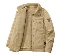 2024 Vestes Cargo Polaire Hiver pour Hommes Veste Aviateur Militaire Epaisse et Chaude Manteau Coupe-vent Coton Jacketavec Poches Doudoune Blouson Homme Trench Coat Manteau Outerwear Pas Cher