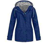2024 Vêtements Imperméables Femme Léger Veste de Pluie Long Manteaux Imperméables avec Capuche D'extérieur Coupe Vent Grande Taille Décontracté Impermeable Veste Parkas Blouson Pas Cher