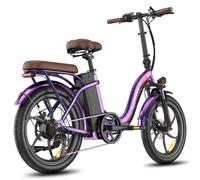 2025 20×3.0pouces 22.5AH E-Bike Vélo pliant Vélo électrique Pedelec, vélo électrique pliant 7 vitesses City E-Bikes & E-Hollandräder 25 km/h Étanche Lila