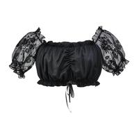 2025 2025 Fête de la bière Un mot Soutien-gorge à manches haut volants Bouche plate Beau soutien-gorge dos, Noir , XL