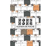 2025-2026 Agenda de Poche Pour Amoureux des Chats: Planificateur Mensuel sur 2 Ans 1 Mois sur 2 Pages | Organisateur Personnel Compact avec Calendriers, Suivi d'Objectifs et Pages de Notes.