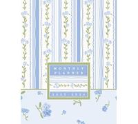 2025-2026 Blue Floral Monthly Planner: Coquette Flower Calendar Agenda For Productivity and Organization; 8.5 x 11"