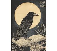 2025-2026 Gothic Poe Planner: Weekly + Monthly Datebook, Witchy Illustrations, Moon Phases, Holidays, Journal Paper
