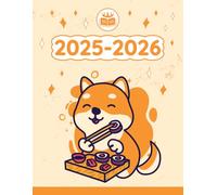 2025 2026 Planner Kawaii Shiba Dog Sushi Food: Weekly and Monthly with Calendar (12 Month, Goals, Water & Sleep Tracker...) Birthday Funny Cute Gift Idea for Japanese Anime Lovers in School & Work