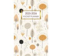 2025-2026 Pocket Planner: Small 2 Year Monthly Schedule Organizer for Students, Teens, and Women with Floral Design.