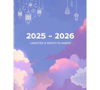 2025 - 2026 Undated 6 Month Planner: 7.5x9.25" - 80 Page Guided Agenda w/ Goals, Budget, Habit, Notes, and Doodle Pages