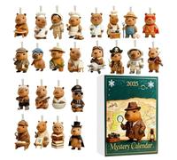 2025 24 Jours Compte À Rebours Ornements Calendrier De L'Avent Capybara Acryliques 11,02 X 6,3 X 1,18 Pouces 2D Ornements Capybaras Pendentifs Décor Extérieur Pour Décoration De Voiture Rétroviseur
