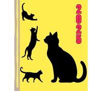 2025: 4 Black Cats Illustration | Weekly Planner/Calendar