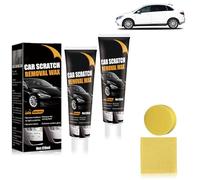 2025 Advanced Scratch Repair Wax for Vehicles - Kit anti-rayures tout-en-un pour voiture avec formule à action rapide, éponge et lingette en microfibre les rayures profondes, la restauration (2PCS)