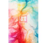 2025: Agenda Semainier Avec Horaire 5 - 23 Heures | Grand Format A4 Planificateur Hebdomadaire Et Mensuel | 1 Semaine Sur 2 Pages | Weekly Planner ... | Calendrier 12 Mois | Artistique