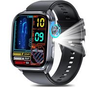 2025 AI-GPT Montre Connectée Femme Homme ECG 2.0"HD Smartwatch avec Tensιon Artérιelle/HRV/Acιde Urιque/Lιpιdes/Fréqυence Cardιaqυe/SPΘ2/Sοmmeil Montre de santé Appel Bluetooth/Étanche IP68/Torche/SOS