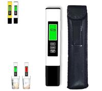 2025 All-New 4 in 1 Tds Meter Digital Water Tester, Water Tester for Drinking Water, Portable Multi-Function Digital Water Purity Tester, Digital Water Tester Drinking 0-9999 ppm (1 Bag, White)