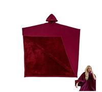 2025 Arcane Hoodie | Oversized Blanket Cloak Hoodie for Women & Men | Soft Faux Woolen Lined Loose Poncho Cape with Batwing Sleeves(Red)