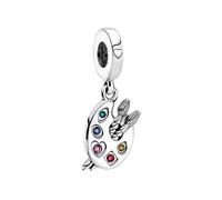 2025 Artist's Palette Dangle Charm 925 Sterling Silver Dangle for Pandora Bracelet Musician Women