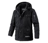 2025 Automne Et Hiver Décontracté Avec Ceinture Fermeture Éclair Couleur Unie Forme Du Corps Marron Épais Couture Latérale Poche Trench Coat Homme Cuir D'agneau, Noir , 4XL