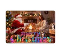 2025 Avec ce puzzle, vous pouvez facilement créer votre propre histoire de vacances remplie de bonheur et de joie et le Père Noël sera vous en cette merveilleuse veille (or, 30 x 21 cm)