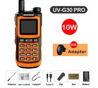 2025 Baofeng UV-G30 Pro talkie-walkie longue portée Portable 1000 canaux jambon FM Radios UHF VHF USB-C Charge Radio bidirectionnelle étanche - Type G30-Orange-Kit 1