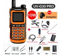 2025 Baofeng UV-G30 Pro talkie-walkie longue portée Portable 1000 canaux jambon FM Radios UHF VHF USB-C Charge Radio bidirectionnelle étanche - Type G30-Orange-Kit 11