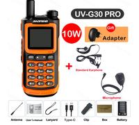 2025 Baofeng UV-G30 Pro talkie-walkie longue portée Portable 1000 canaux jambon FM Radios UHF VHF USB-C Charge Radio bidirectionnelle étanche - Type G30-Orange-Kit 4