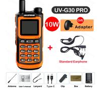 2025 Baofeng UV-G30 Pro talkie-walkie longue portée Portable 1000 canaux jambon FM Radios UHF VHF USB-C Charge Radio bidirectionnelle étanche - Type G30-Orange-Kit 2