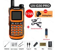 2025 Baofeng UV-G30 Pro talkie-walkie longue portée Portable 1000 canaux jambon FM Radios UHF VHF USB-C Charge Radio bidirectionnelle étanche - Type G30-Orange-Kit 7