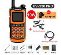2025 Baofeng UV-G30 Pro talkie-walkie longue portée Portable 1000 canaux jambon FM Radios UHF VHF USB-C Charge Radio bidirectionnelle étanche - Type G30-Orange-Kit 3