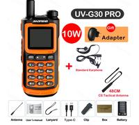 2025 Baofeng UV-G30 Pro talkie-walkie longue portée Portable 1000 canaux jambon FM Radios UHF VHF USB-C Charge Radio bidirectionnelle étanche - Type G30-Orange-Kit 5