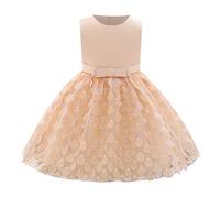 2025 Bébé Fille Robe été - Robes de Princesse sans Manches - Robe Jupe Bowknot pour Fille Printemps Col en Rond - Robes Filles pour La Fête Anniversaire Mariage - Dress de Fête pour 6-24 Mois