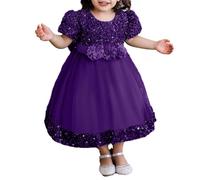2025 Bébé Fille Robe Tulle sans Manches Jeune Enfant Princesse Tutu Fleur Robes Mariage Fête d'anniversaire Robe Fille pour La Fête Anniversaire Formel Mariage Robes de Soirée 6 Mois-5 Ans