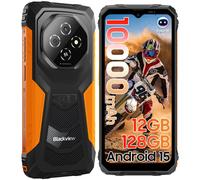 2025 Blackview FORT1 Téléphone portable robuste d'extérieur 12GB+128GB, 6,56" HD+ IPS, Android 15, 10000mAh, 18W, NFC, support de recharge OTG 5W