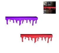 2025 Blood Drip Bookshelf Decor - Glow-in-The-Dark Shelf Edge with Realistic Blood Stains, Haunted House & Horror Room Decor for Halloween(2Pcs-D)