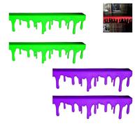 2025 Blood Drip Bookshelf Decor - Glow-in-The-Dark Shelf Edge with Realistic Blood Stains, Haunted House & Horror Room Decor for Halloween(4Pcs-C)