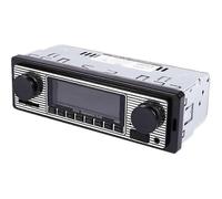 2025 Bluetooth Vintage Car Radio Mp3 Player Stereo Usb Aux Classic Car Stereo Audio (color : Black, Memory Size : Other)
