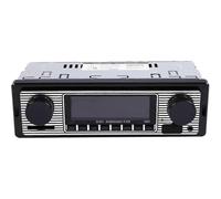 2025 Bluetooth Vintage Car Radio Mp3 Player Stereo Usb Aux Classic Car Stereo Audio (color : Black, Memory Size : Other)