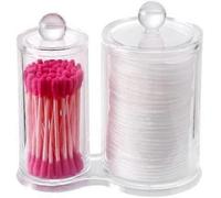 2025 - Boîte À Coton, 2 Boîtes Rondes Transparentes En Acrylique Pour Ranger Vos Cotons-Tiges Et Vos Cotons-Tiges