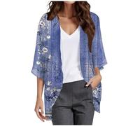 2025 Boléro Fin pour Femme Court brodé ajouré Manches 3/4 Rétro Cardigan Léger Plage Châle Veste légère et aérée Grande Taille Gilet Soirée Mariage
