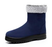 2025 Bottes de neige d'hiver pour femme avec doublure chaude à enfiler, isolation thermique, confortables, bottines pour temps froid, cuissardes pour femme 42, bleu, 39 EU