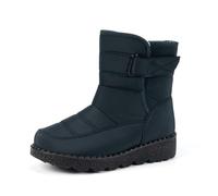 2025 Bottes de neige d'hiver pour femme, chaudes, doublées en polaire, chaussures d'extérieur décontractées pour le confort par temps froid Chaussures confortables pour femmes Largeur H Avec, bleu, 42
