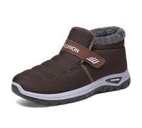 2025 Bottes de neige pour homme Motif tendance Hiver Épais Chaud Confortable Décontracté Chaussures de vélo de route pour hommes, café, 44 EU