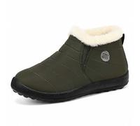 2025 Bottes d'hiver pour femme Bottes de neige hautes doublées en polaire chaude Slip isolé Bottes confortables pour temps froid Chaussures pour femme avec talon printemps, vert, 46 EU