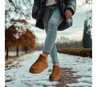 2025 Bottes femme kaki, nouvelle arrivée automne/hiver, doublure , bottes épaisses et chaudes, bottes courtes, chaussures à tube court, bottes de neige à plateforme avec hauteur augmentée, bout rond m