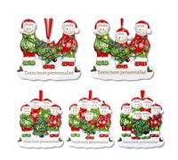 2025 Boule de Noël Personnalisée - Décoration Nom Gravé sur Bonhomme de Neige en Résine - Ornement pour Arbre & Deco Noël Intérieur - Cadeau de Premier Noël et Nouvelle Maison (Famille 2)