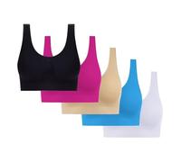 2025 Brassière Sport Femme Lot de 1/3/5 Soutiens-Gorge de Sport Yoga pour Femme - Soutien Moyen - Coussinets Amovibles Fitness Pas Cher Grande Taille Brassière Push Up pour Quotidien Yoga