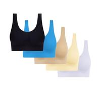 2025 Brassière Sport Femme Lot de 1/3/5 Soutiens-Gorge de Sport Yoga pour Femme - Soutien Moyen - Coussinets Amovibles Fitness Pas Cher Grande Taille Brassière Push Up pour Quotidien Yoga