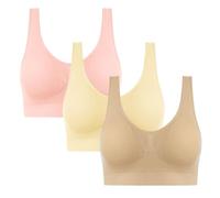 2025 Brassière Sport Femme Lot de 1/3/5 Soutiens-Gorge de Sport Yoga pour Femme - Soutien Moyen - Coussinets Amovibles Fitness Pas Cher Grande Taille Brassière Push Up pour Quotidien Yoga