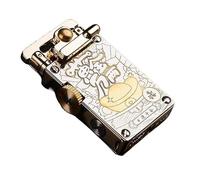 2025 Briquet à kérosène rétro à bascule classique réutilisable à flamme douce, coupe-vent for l'extérieur, les voyages, le camping (carburant non inclus)(Bronze 1)