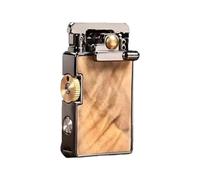 2025 Briquet à kérosène rétro à bascule classique réutilisable à flamme douce, coupe-vent for l'extérieur, les voyages, le camping (carburant non inclus)(Redwood 2)